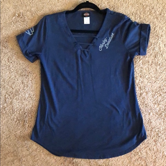 Harley!! 🧡🖤 Shirt 🏍 EUC!! - Picture 2 of 5